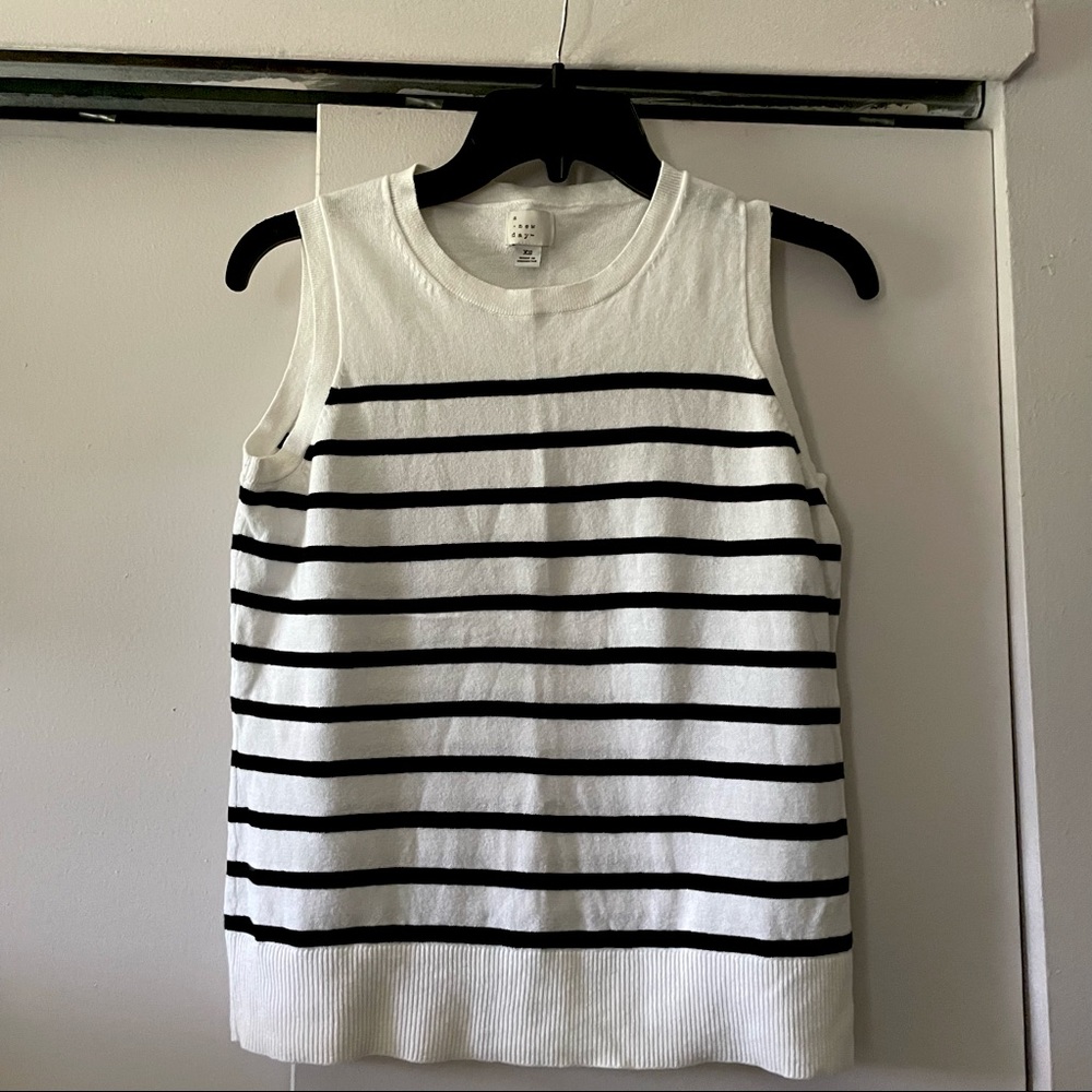 Striped sleeveless top